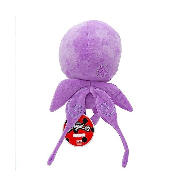 Miraculous Ladybug - Kwami Mon Ami Nooroo - Peluche enfant 24 cm - Peluche douce avec yeux en résine, paillettes et brillance