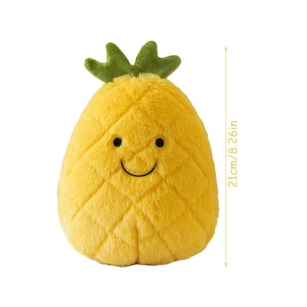 Ananas Peluche 20cm Jouet en Peluche en Forme De Ananas Mignon Fruits Poupée Oreillers en Peluche pour Enfant Et Adultes Cade