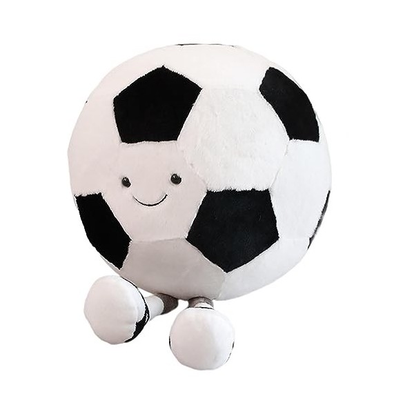 11,81 Oreiller En Peluche De Basket-ball De Football Souriant Créatif, Poupée En Peluche Anthropomorphe Avec Des Jambes, P