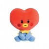 Aurora World- Aurora, 61481, BT21 Official Merchandise, Bébé Tata Assis, 13cm,Bleu/Rouge, Blue & Red