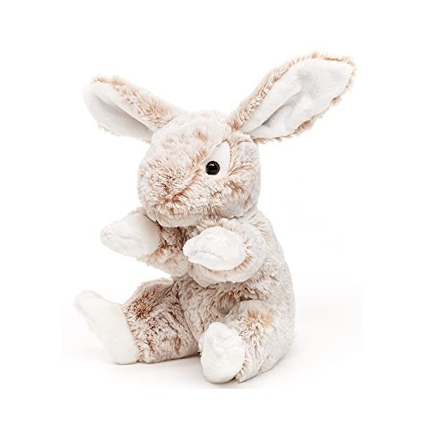 Uni-Toys - Lapin avec Oreilles Tombantes Marron Clair chiné - Super Doux - 22 cm Hauteur - Lièvre - Peluche, Doudou