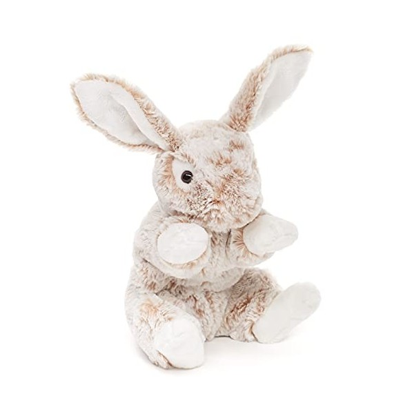 Uni-Toys - Lapin avec Oreilles Tombantes Marron Clair chiné - Super Doux - 22 cm Hauteur - Lièvre - Peluche, Doudou