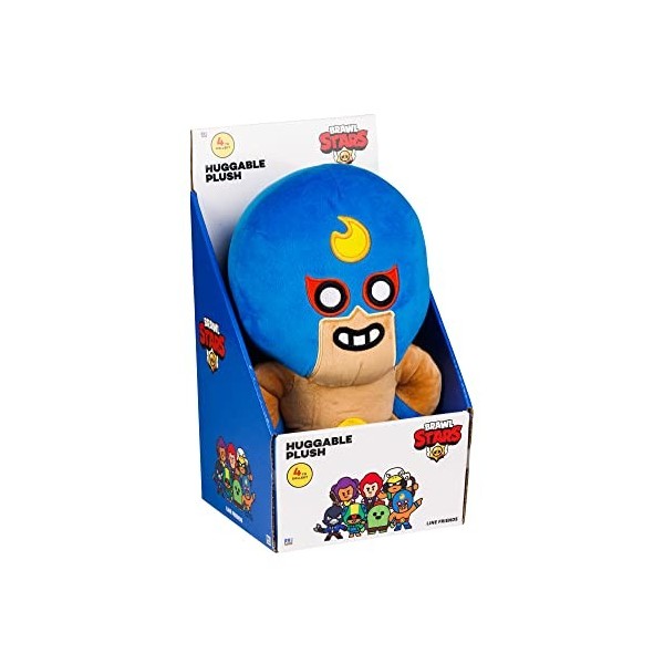 Brawl Stars BRW7008C S1 Peluche câline 30CM-EL Primo PK4, Taille Unique