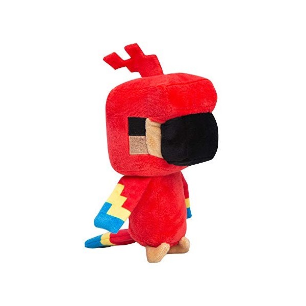 Minecraft 8984 Happy Explorer Perroquet en Peluche Rouge 17,8 cm