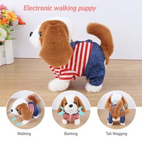 LUFEIS Chien Interactif Jouet en Peluche pour Enfant Fille, Chien Interactif avec Laisse Detachable, Jouet pour Enfants, avec