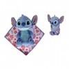 CADEAUX STORE Stitch Lilo&Stitch - Peluche Stitch dans Son carré Doudou/Couverture 25cm Qualité Super Soft