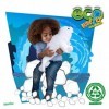 EcoBuddiez - Phoque du Groenland de Deluxebase. Grande Peluche Douce de 50cm Faite de Bouteilles en Plastique Recyclées. Cade