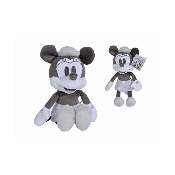 Disney Peluche Minnie Retro 23 CM Noir ET Blanc, 5876407