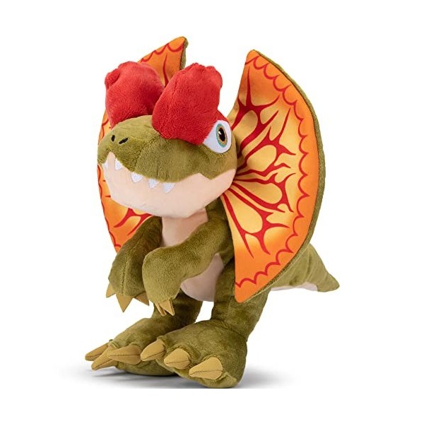 Famosa Softies, Peluche Jurassic World Dilophosaurus 25 cm avec piéana, poupée Douce et Douce, Rembourrage écologique, Les Fa