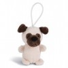 NICI- Dog Pendentif Carlin de 8 cm avec Boucle, 45095, Beige