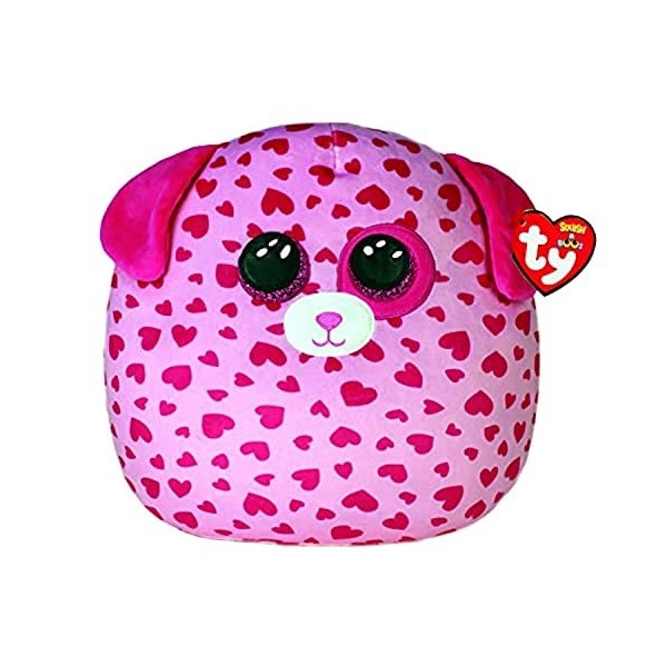 Ty - Squish a Boos - Coussin Tickle le Chien 40 cm - Rose, TY39208