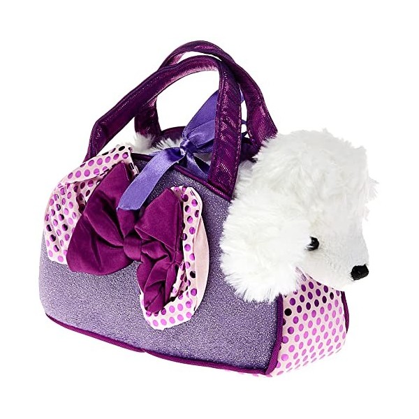 Aurora, 32731, Fancy Pal, Poodle with Bow, 8In, Peluche, Violette