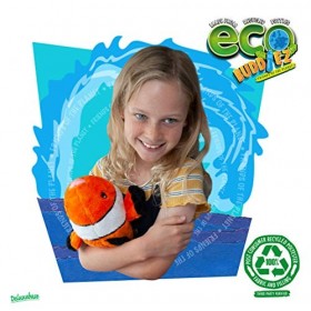 EcoBuddiez - Poisson Clown de Deluxebase. Grande Peluche Douce de 38cm Faite de Bouteilles en Plastique Recyclées. Cadeau Cal