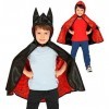 Widmann 10666 - Cape réversible avec capuche pour enfants, araignée en filet ou chauve-souris, fête à thème, carnaval, Hallow