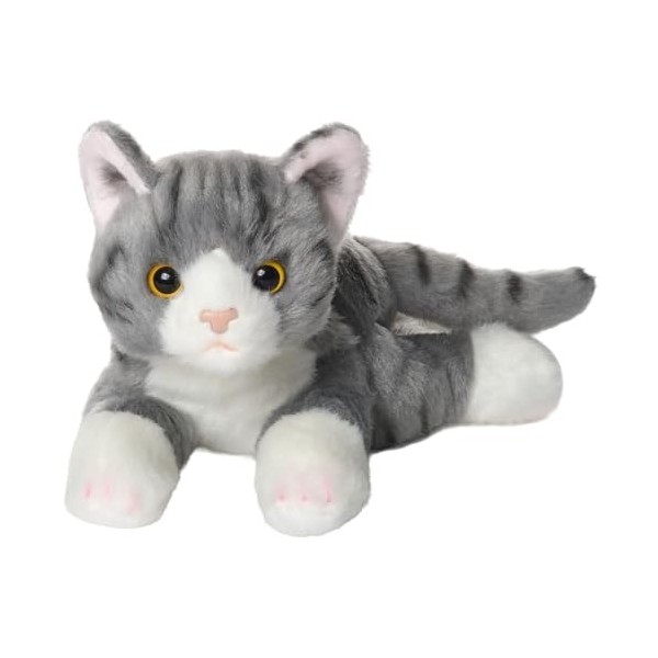 Bearington Lil Socks Peluche chat tigré rayé gris 20,3 cm
