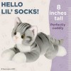 Bearington Lil Socks Peluche chat tigré rayé gris 20,3 cm