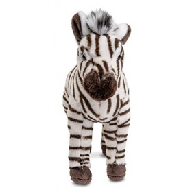 Uni-Toys - Zèbre debout - 23 cm hauteur - Cheval en peluche - Peluche doudou