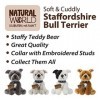 PMS VFM - Staffordshire Peluche Staffordshire Bull Terrier de qualité supérieure 30 cm Peluche de Luxe réaliste Collection Na