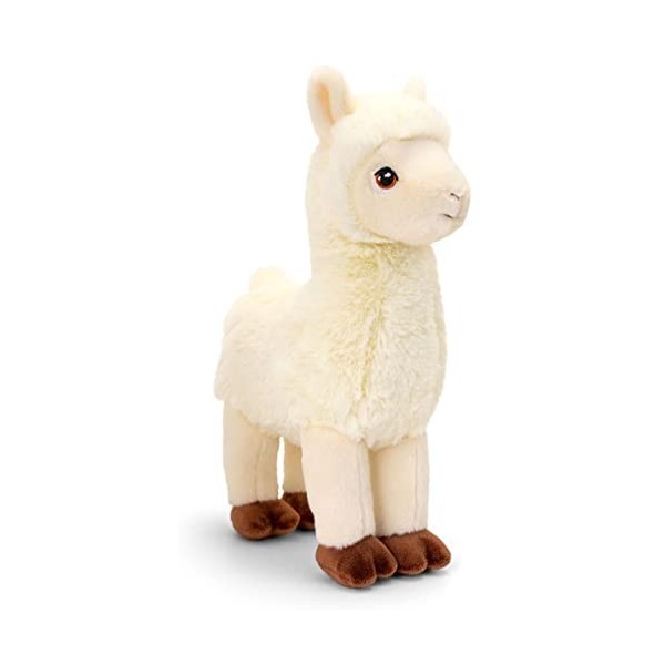 tachi Peluche Lama blanc debout en peluche alpaga 25 cm