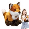 BeNsil Animal en Peluche Renard,Animal Jouet réaliste pour et Adultes - Corps en Peluche Renard avec Cadeau Sommeil Doux