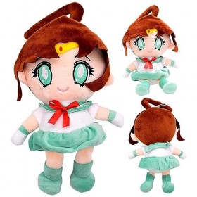 Hilloly Sailor Moon Peluche Poupées,25 CM Vert Jouet en Peluche,Oreiller Doux Mignon Dessin Animé Jouets Décoration,Les Adult