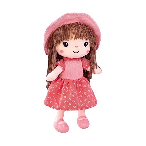 JINTN Poupée en peluche pour fille Poupée en peluche Poupée en tissu Cadeau bébé fille Poupée douce Décoration pour fille Jou