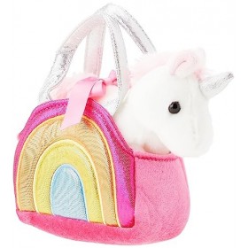 Aurora, 61171, Fancy Pal, Colourful Rainbow Unicorn, 8In, Peluche, Multicolor