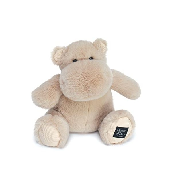 Histoire dOurs - Peluche Hippopotame - HipCool - Beige - 25 Cm - Peluche Douce et Mignonne pour les Calins - Idée Cadeau de