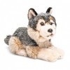 Uni-Toys - Loup Gris, couché - 22 cm Longueur - Loup en Peluche, Lupus - Peluche, Doudou