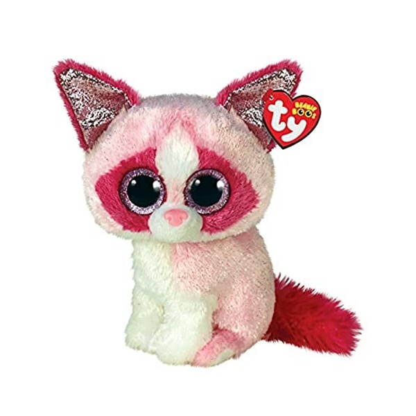 Ty - Beanie Boos - Peluche Mai le Chat 15 cm, Rose et Blanc, TY36371