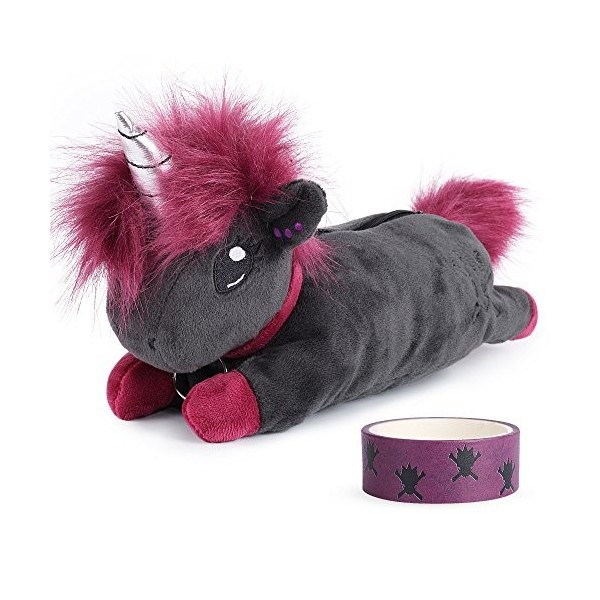 corimori 1845 Plusieurs Modèles Ruby La Licorne Punk, Trousse À Crayons en Peluche, Étui Scolaire en Forme Danimal