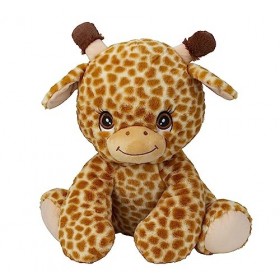 Lifestyle & More Peluche Ours en Peluche Girafe Marron avec des Yeux Doux Assis Hauteur 44 cm Doux et Moelleux