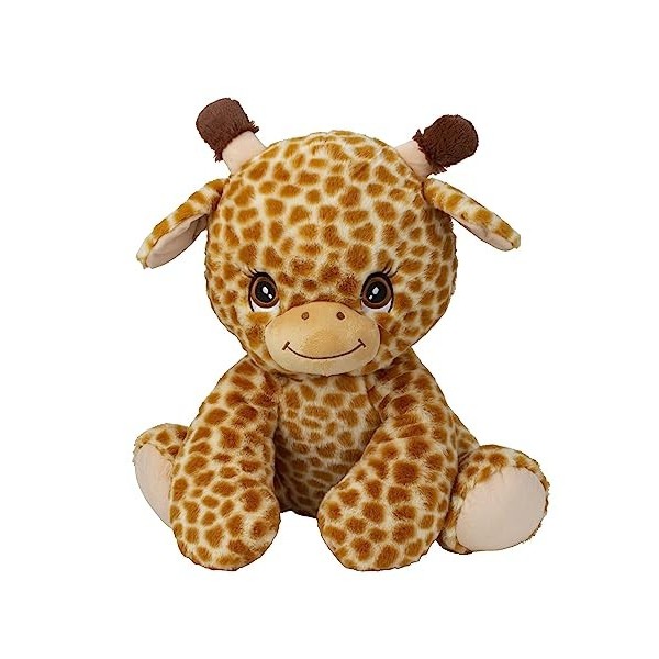 Lifestyle & More Peluche Ours en Peluche Girafe Marron avec des Yeux Doux Assis Hauteur 44 cm Doux et Moelleux