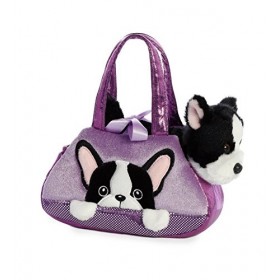 Aurora, 32829, Fancy Pal, Peek-A-Boo French Bulldog, 8In, Peluche, Violette and Noire