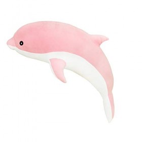 JAWSEU Dauphin en Peluche 50cm, Mignon Doux Dauphin Jouets en Peluche Poupées, Doux câlin Oreiller Animal Poupée, Enfants Jou