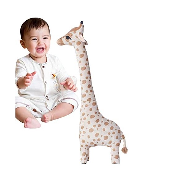 Peluche – Girafe géante en peluche, girafe, grand support, poupée en peluche, poupée girafe mignonne et créative, oreiller de