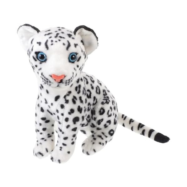 ibasenice Simulation Léopard des Neiges en Peluche Animal en Peluche Guépard Jouets en Peluche Dessin Animé Animal Poupée Fig