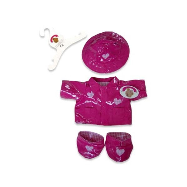 Build your Bears Wardrobe- Teddy Bear Clothes Vêtement de Pluie pour Ours en Peluche, 5060322141510, Rose