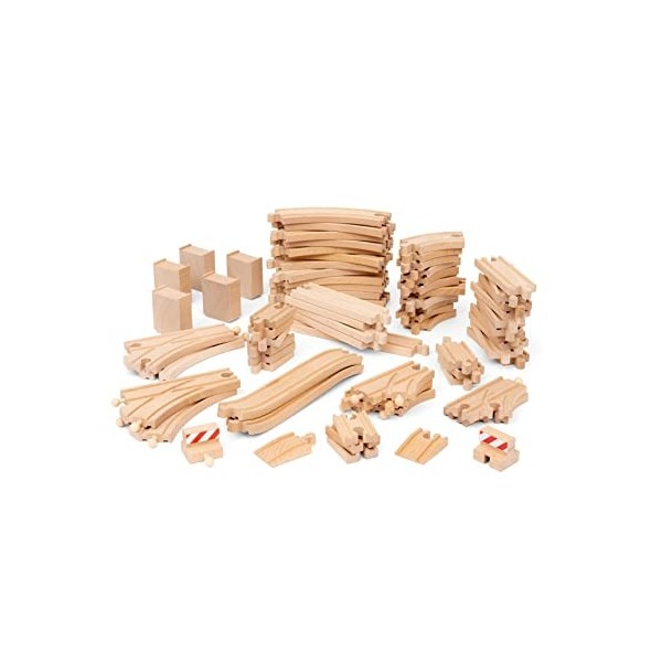 BRIO World - 36030 - Coffret Evolution Deluxe - 70 Rails - Accessoire pour Circuit de Train en Bois - Assortiment de Rails - 