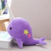 KiLoom Narval Baleine Binaire Star Poupée Jouet en Peluche Animal Doux Océan Mer Peluche Animaux Jouets pour Enfants Cadeau D