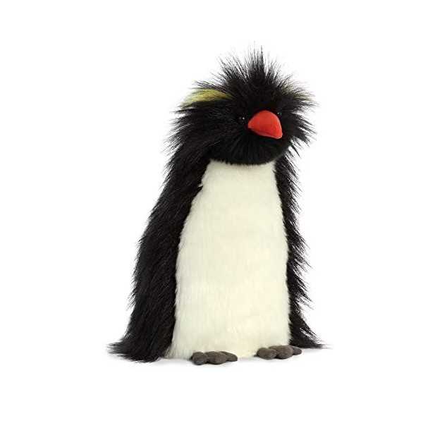 Aurora, 03512, Luxe Boutique, Theo Rockhopper Penguin, 28cm, Peluche, Noir et Blanc