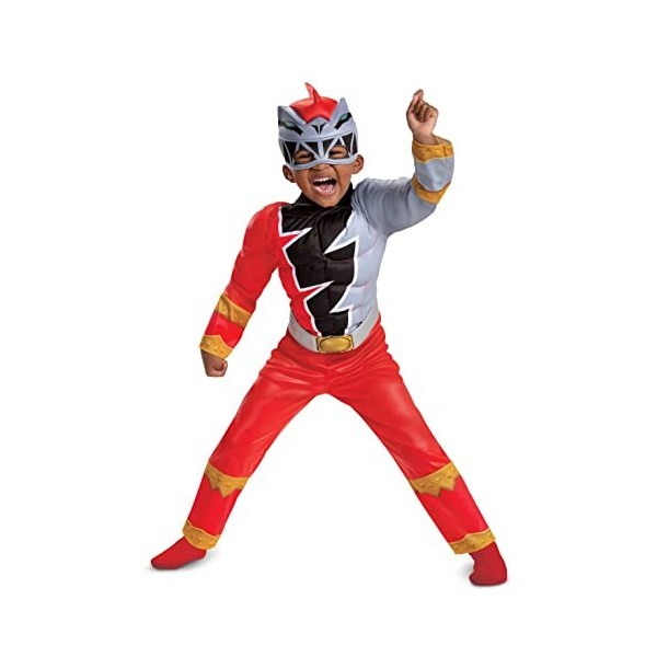 Disguise Officiel - Déguisement Power Rangers Enfant, Deguisement Power Ranger Dino Fury, Deguisement Power Ranger Rouge, Cos