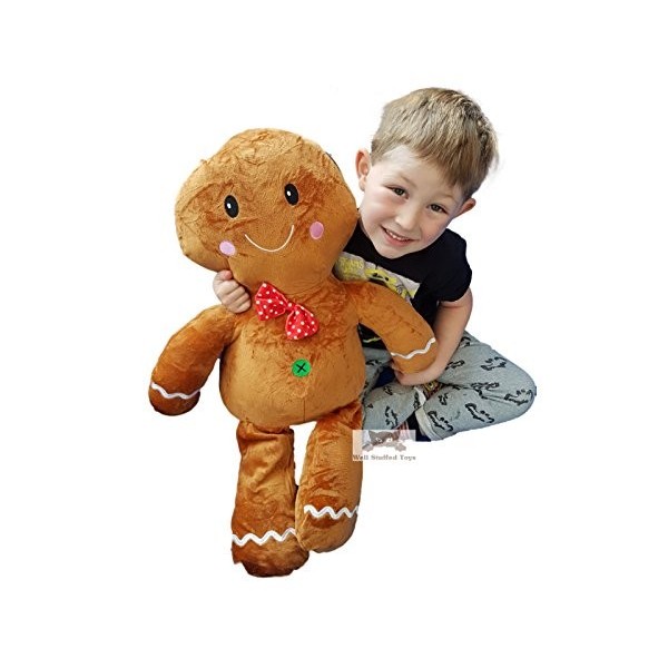 Festive Friends Grande sélection de Peluche de Noël Santa Elf Gingerbread Rudolph Reindeer Soft Toy 80cm Gingerbread 