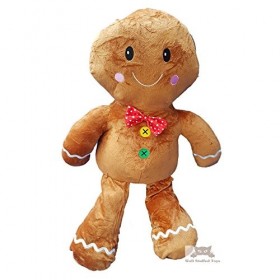 Festive Friends Grande sélection de Peluche de Noël Santa Elf Gingerbread Rudolph Reindeer Soft Toy 80cm Gingerbread 