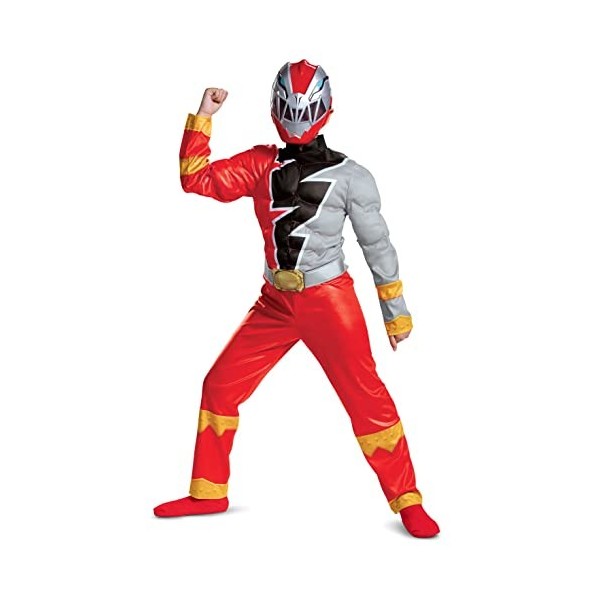 Disguise Officiel - Déguisement Power Rangers Enfant, Deguisement Power Ranger Dino Fury, Deguisement Power Ranger Rouge, Cos