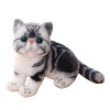 Doudou chat véritable, 26 cm, simulation réaliste, chat debout, jouet en peluche, jouet pour enfants et femmes