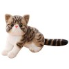 Doudou chat véritable, 26 cm, simulation réaliste, chat debout, jouet en peluche, jouet pour enfants et femmes