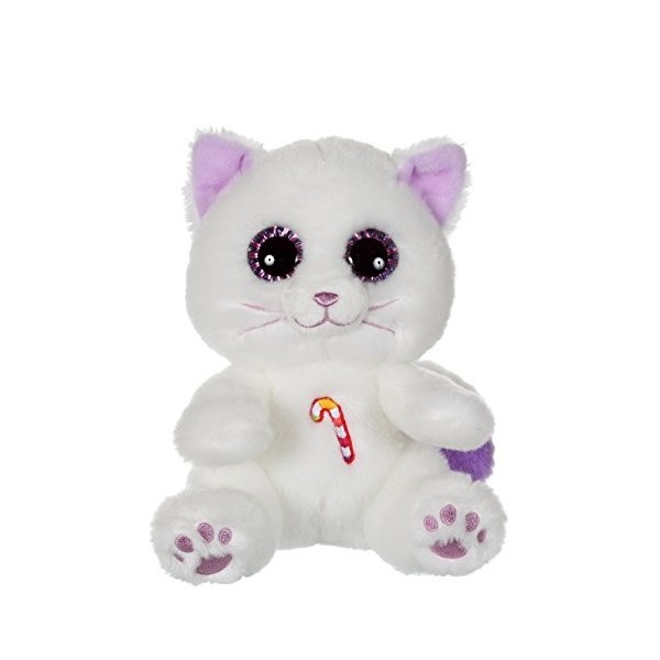 Gipsy Candy Pets Chat Peluche, 70870, Blanc/Mauve, 25 cm