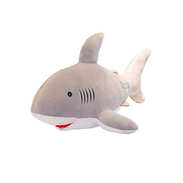 FeiWen Mer Animalen Jouets pour Enfants Requins Creative Mignon De Noël Cadeaux Peluche Jouets, 50cm Bleu 