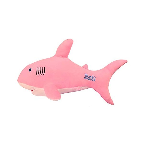 FeiWen Mer Animalen Jouets pour Enfants Requins Creative Mignon De Noël Cadeaux Peluche Jouets, 50cm Bleu 